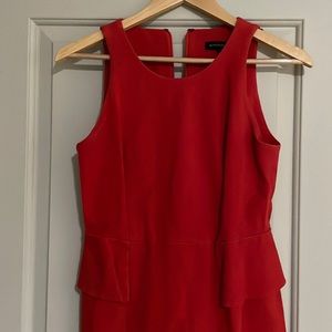 Banana republic red peplum sheath dress, size 6